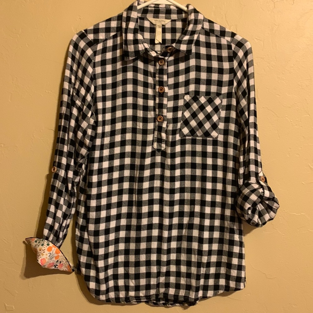 EUC Matilda Jane Black and White Top size S